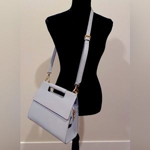 Ladies Crossbody Bag Melie Bianco Light Periwinkle Color Faux Leather